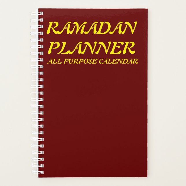 Planificateur Ramadan petit (5,5 po x 8,5 po) (Devant)