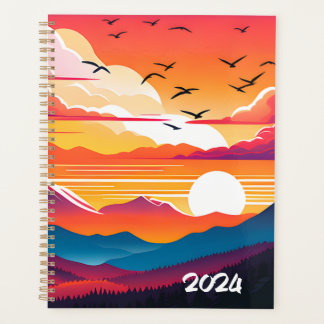 Planificateur rétro illustré 2024