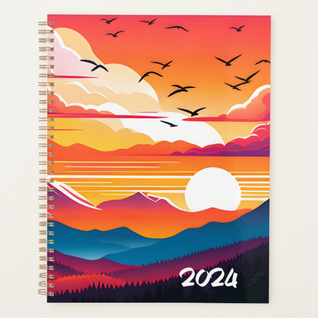 Planificateur rétro illustré 2024 (Devant)