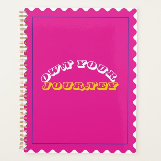 Planificateur rose chaud avec le devis "Prown Your (Devant)