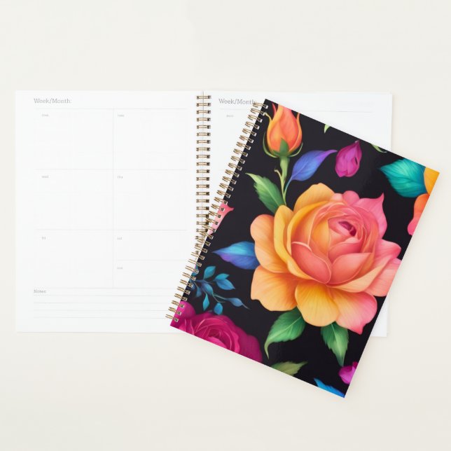 Planificateur Rose Floral Patn (Devant avec enveloppe)