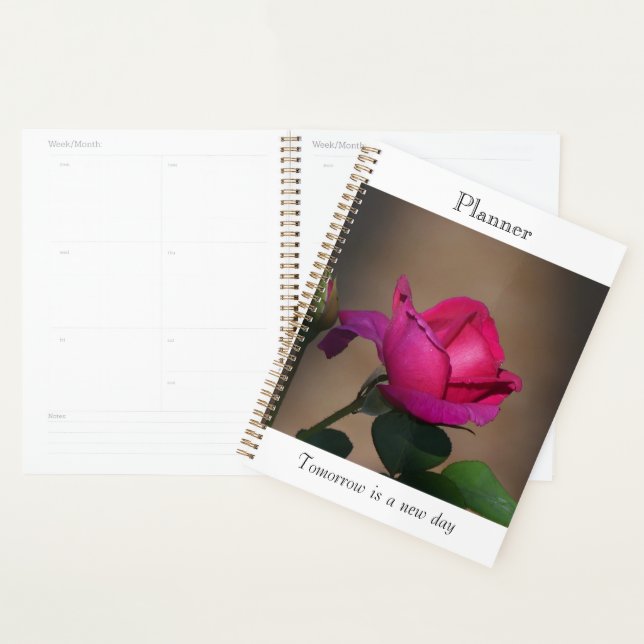 Planificateur Rose Rose Profond (Devant avec enveloppe)