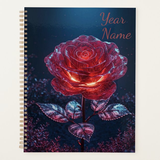 Planificateur Rose Rouge Foncé (Devant)