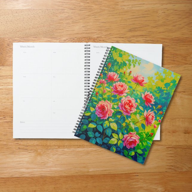 Planificateur Roses Roses (Planner with pink roses)