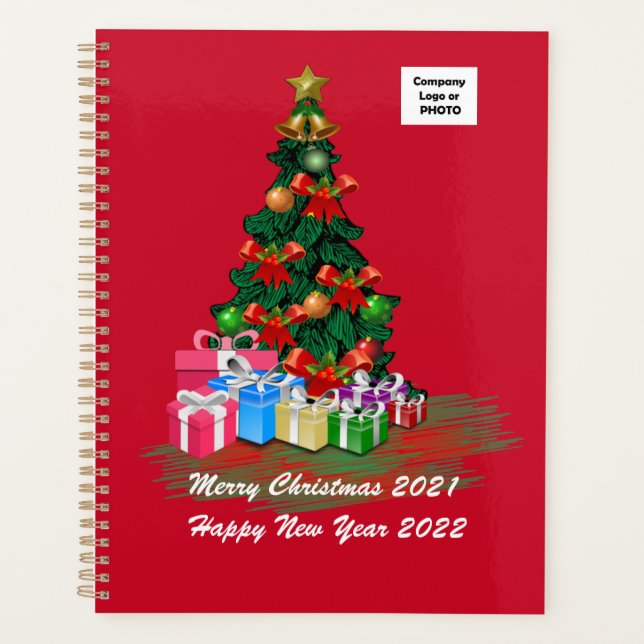 Planificateur rouge sapin de Noël (Devant)