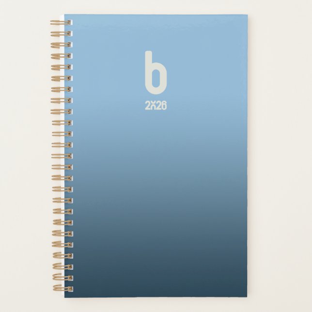 Planificateur Spirale Bleue – Respiration 2026 (Devant)