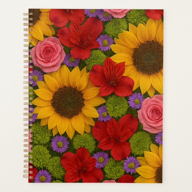 Planificateur tournesol et Rose (Devant)
