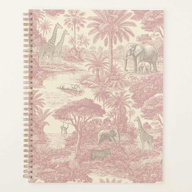 Planificateur Tropical de Motif de Toile de Jungle (Devant)