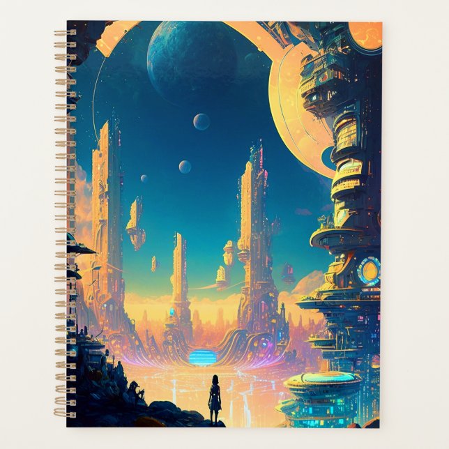 Planificateur urbain futuriste de science-fiction (Devant)