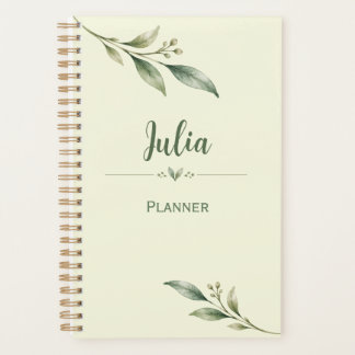 Planificateur Zen Botanique Personnalisé | Vert Sa