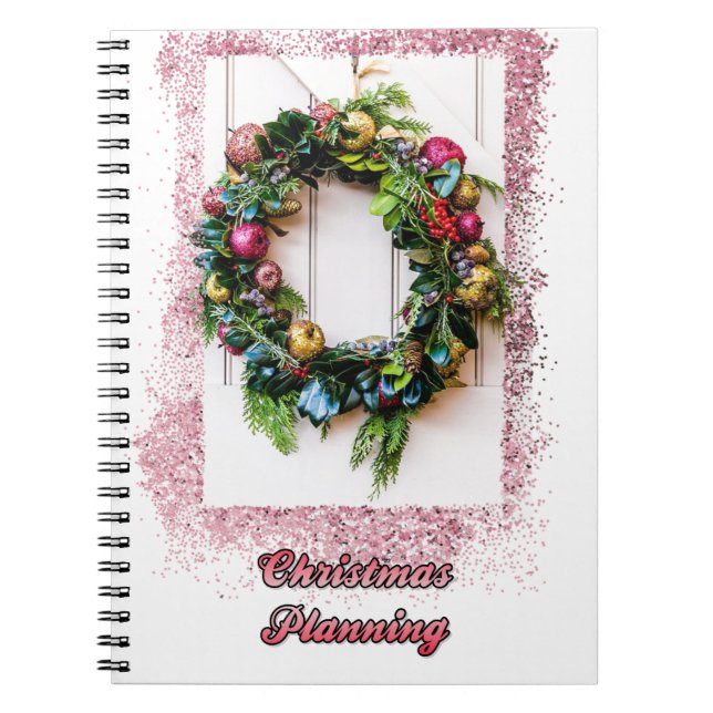 Planification de Noël Pastel Wreath Carnet (Devant)