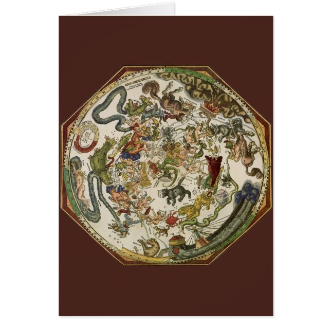 Planisphère céleste vintage carte du ciel par Pete (Devant)