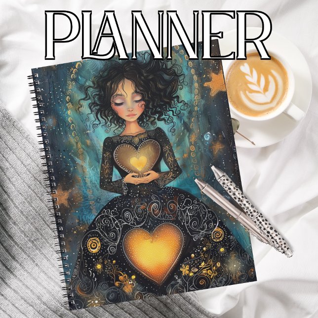 Planner Coeur Noir et Or Enchanted (Créateur téléchargé)
