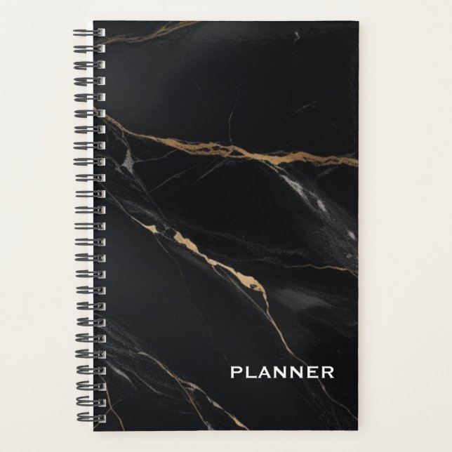 PLANNER EN MARBRE NOIR (Devant)