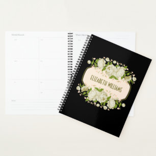 Planner Floral Crème. Cadeau de la fête des mères