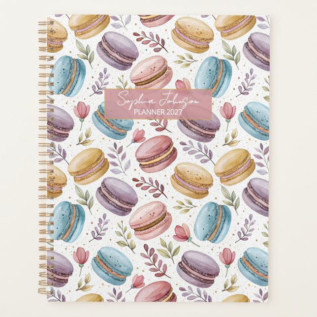 Planner Modern Personalized Macaroon Desserts (Devant)