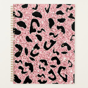 PLANNER parties scintillant PINK LEOPARD