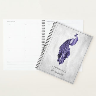 Planner Peacock Purple Élégant