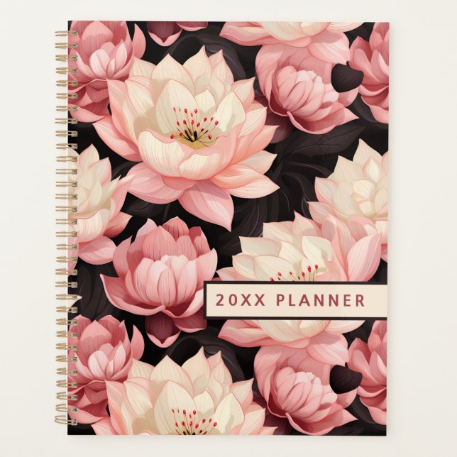 Planneur floral rose et Brown Lotus (Devant)