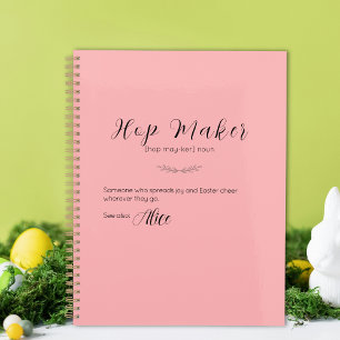 Planneur lapin rose Pâques personnalisé - Hop Make