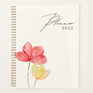Plannière florale moderne minimale simple 2025