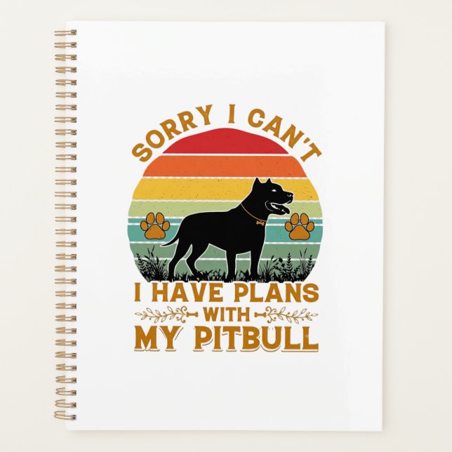Plans de boisson Chien Pitbull Rétro Coucher de so (Devant)