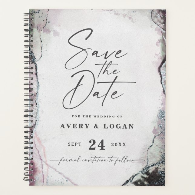 Plans de Mariage Abstrait Ethereal Mauve Lilac Pur (Devant)