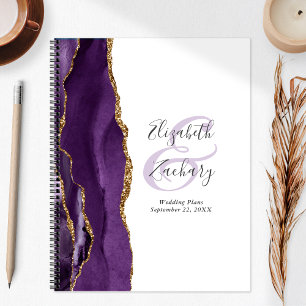 Plans de mariage Agate Geode Violet Or