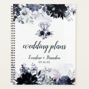 Plans de mariage chic à l'aquarelle florale noctur