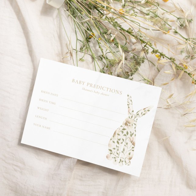 Plantal Printemps Floral Baby shower Guesses Jeu (Créateur téléchargé)