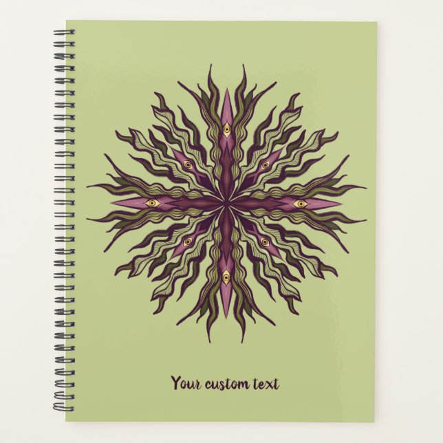 Plante à œil psychédélique - Mandala botanique sur (Devant)