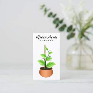 Plante blanc Carte de visite Modèle