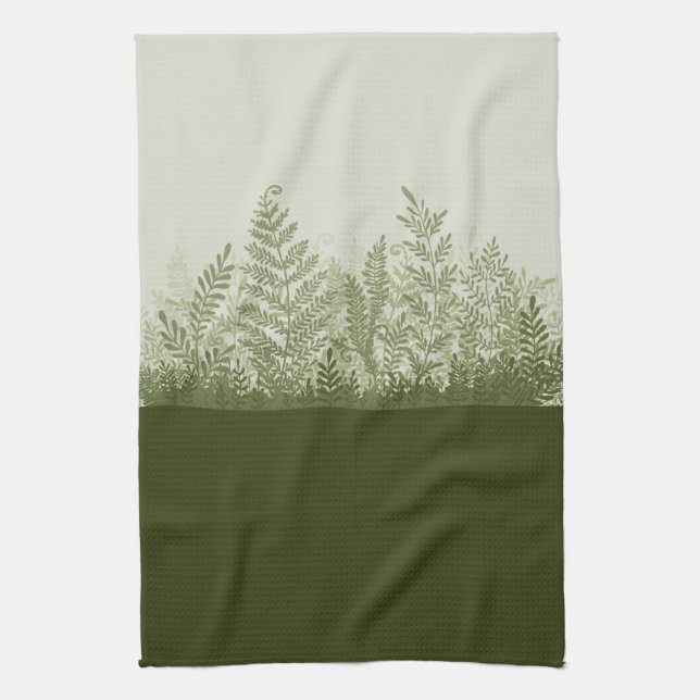 Plante botanique illustration serviette de cuisine (Vertical)