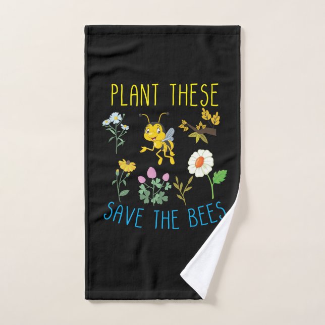 Plante D'Abeille Ces Sauvent Les Abeilles (Serviette à main)