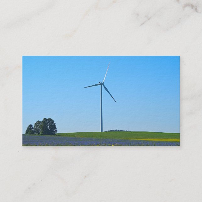 Plante d'énergie éolienne - Carte de visite (Devant)
