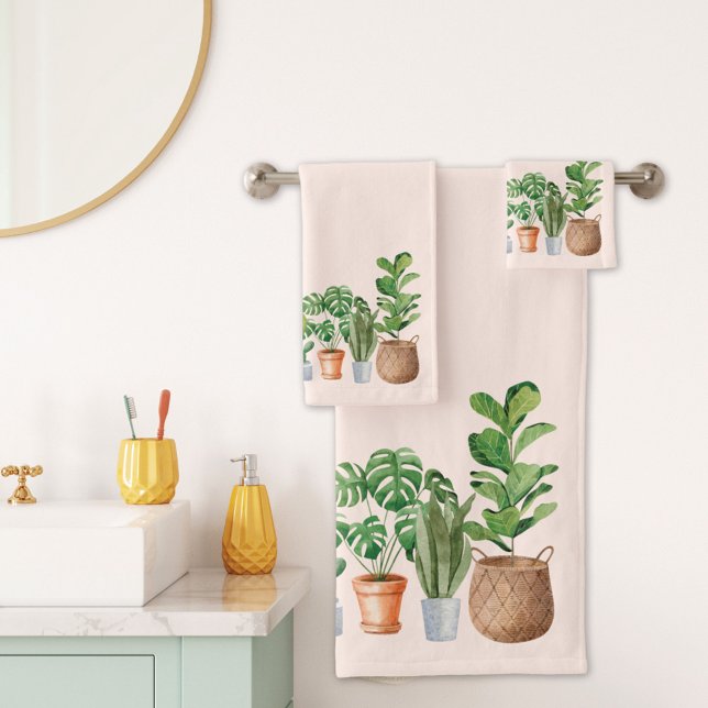 Plante d'intérieur Aquarelle  (In situ bathroom)