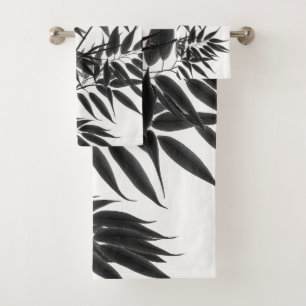 Plante en bambou noir et blanc