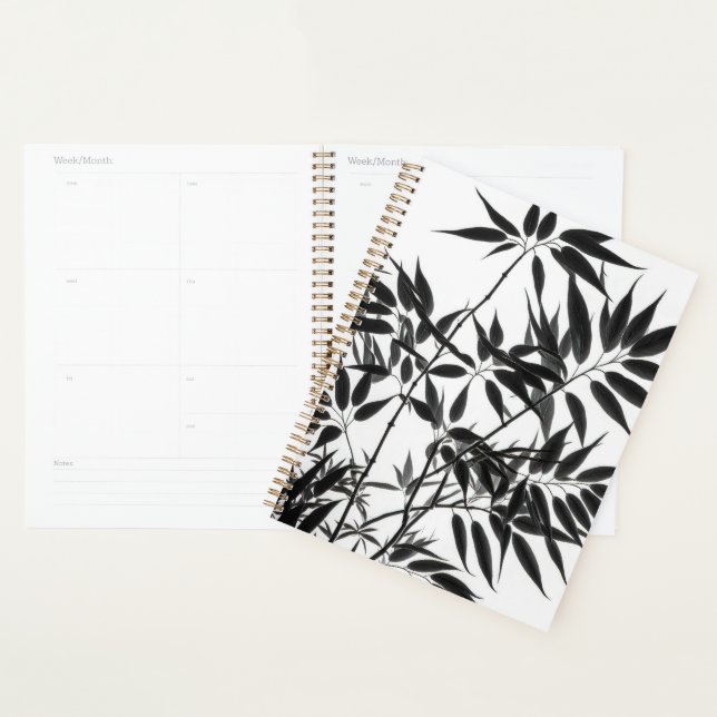 Plante en bambou noir et blanc (Devant avec enveloppe)