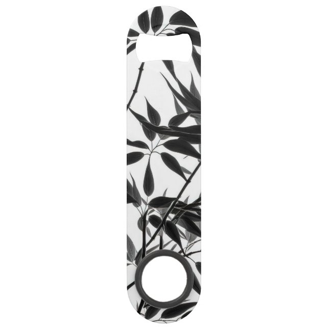 Plante en bambou noir et blanc (Devant)