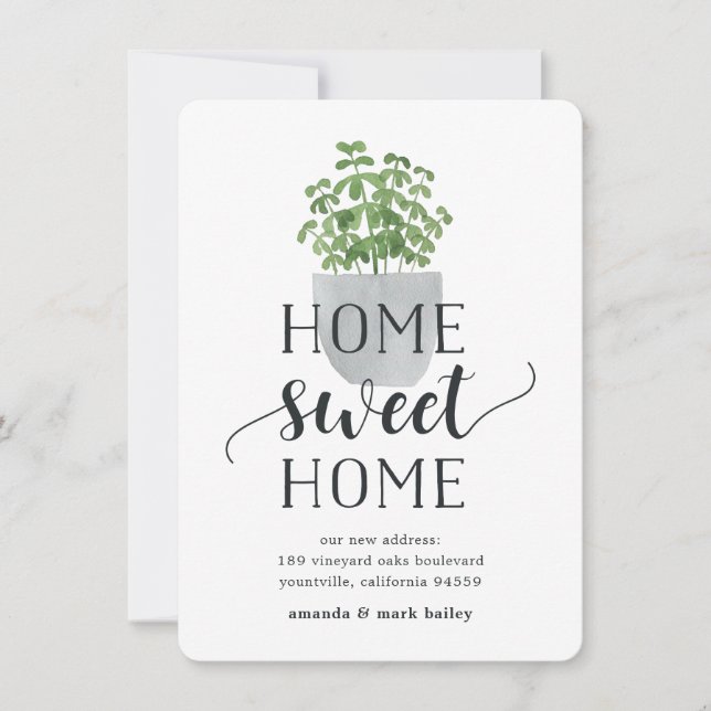 Plante | Faire-part de déplacement (Devant)