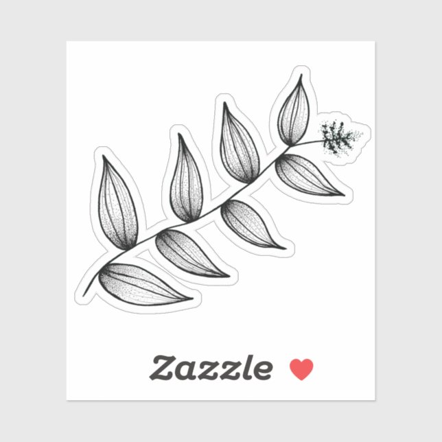 Plante feuille | Botanique | Sticker Plume de Salo (Feuille)