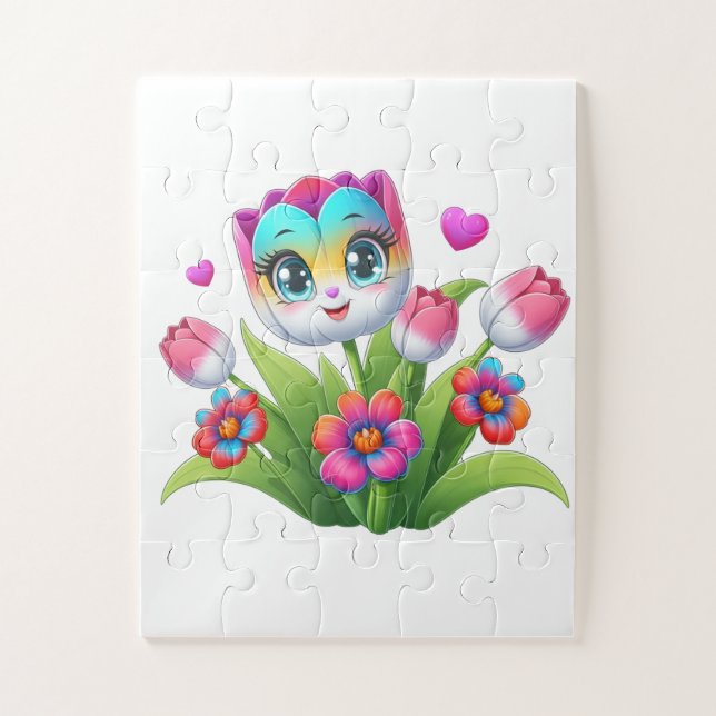 🌸🪴Plante Fleur – Botanique Calme Nature  Puzzle  (Vertical)