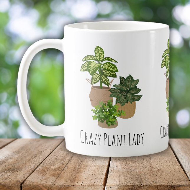Plante folle Lady Funny Mug classique, 11 oz (Créateur téléchargé)