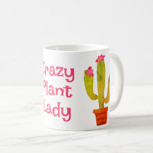 Plante fou Lady café cadeau de tasse avec cactus m
