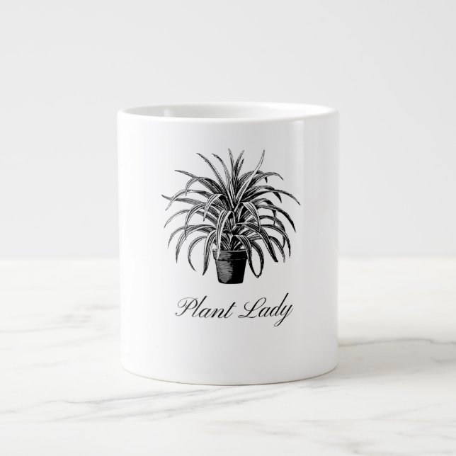 Plante Lady Black and White Specialty Mug (Devant)