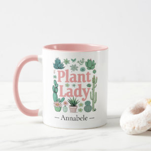 Plante Lady Cute Personnalisée Mug à café à deux t