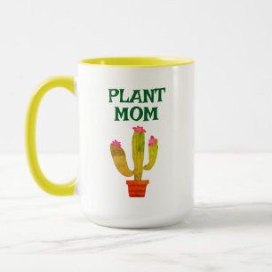 Plante Maman cadeau de tasse à café avec des cactu