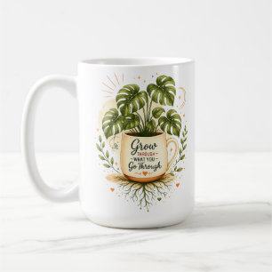 Plante Monstera dans une tasse à café   Tasse bota