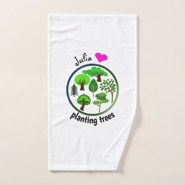 Plante plus d'arbres sur terre (Serviette à main)