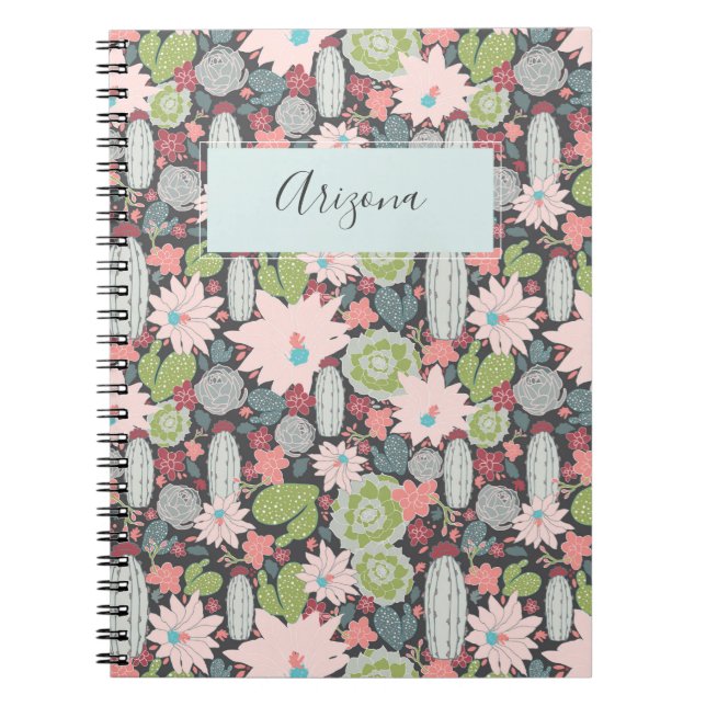 Plantes Cactus Succulents Carnet personnalisé (Devant)